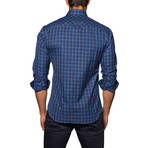 Medium Plaid Button-Up Shirt // Dark Blue (2XL)