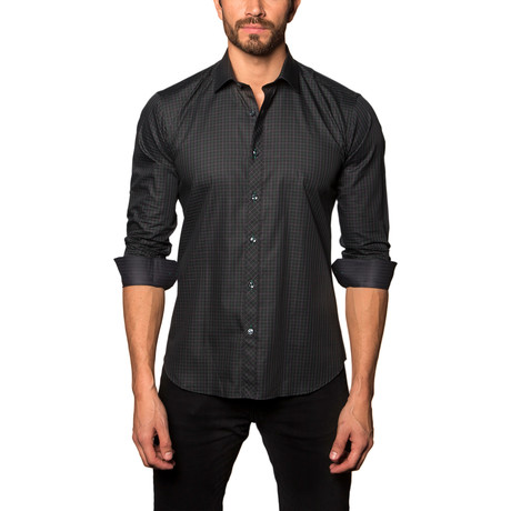 Graph Button-Up Shirt // Charcoal (S)