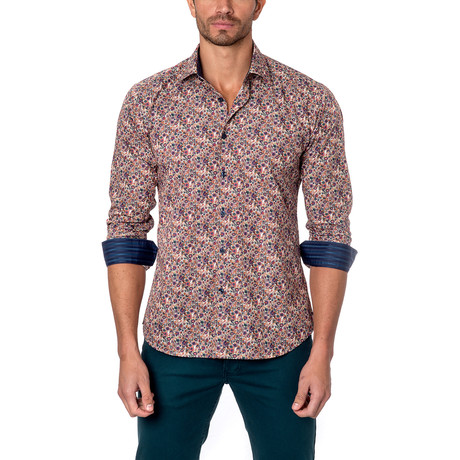 Wildflower Button-Up Shirt // Red (S)