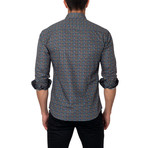 Kaleidoscope Tile Button-Up Shirt // Grey (M)