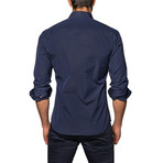 Shade Stripe Button-Up Shirt // Dark Blue (M)