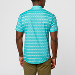 Rivera Woven Short-Sleeve Shirt // Aqua (S)