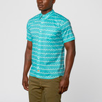 Rivera Woven Short-Sleeve Shirt // Aqua (XL)