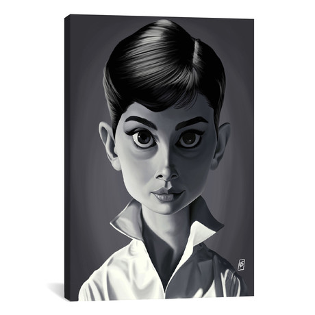 Vintage Audrey Hepburn (26"W x 18"H x 0.75"D)
