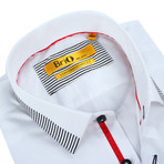 Brio Milano // Solid Button-Up // White (2XL)