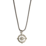 Compass Necklace // Silver