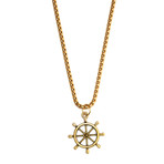 Helm Nautical Necklace // Gold