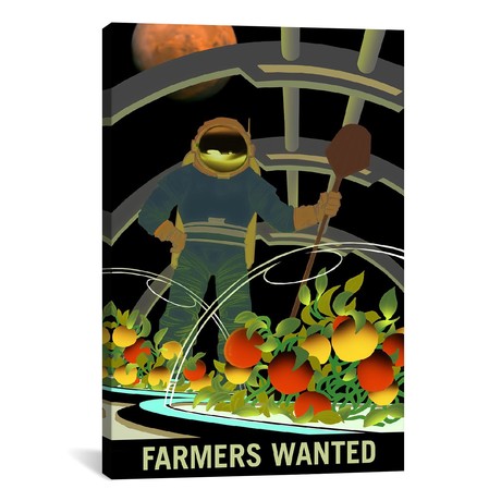 Farmers Wanted // Mars Explorer Series (18"W x 26"H x 0.75"D)