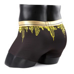 Ken Wroy // New York Skyline Trunk // Black + Yellow + Gold (S)