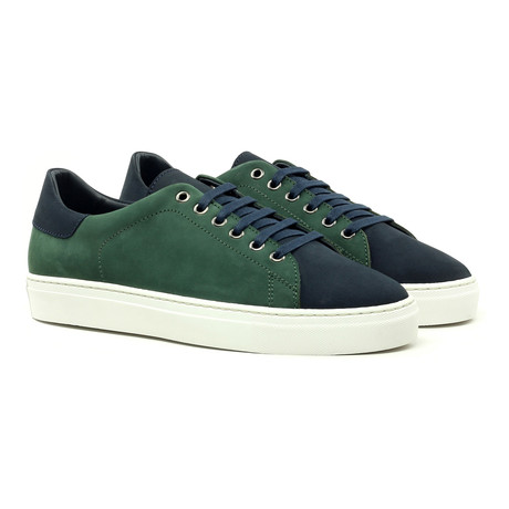 Trainer Sneaker // Navy + Green (Euro: 39)