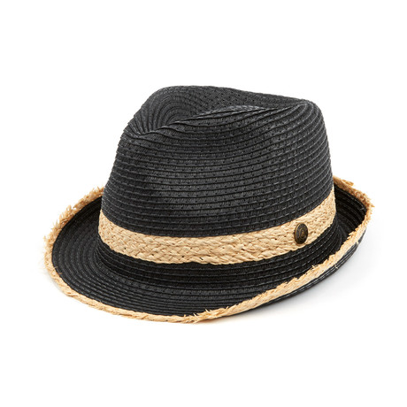 Hampton Paper Straw Hat // Black (S)