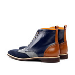 Military Brogue Boot // Navy + Cognac (US: 7.5)