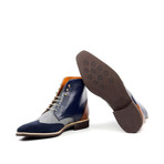 Military Brogue Boot // Navy + Cognac (US: 9.5)