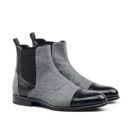 Chelsea Boot // Black + Grey (US: 6)