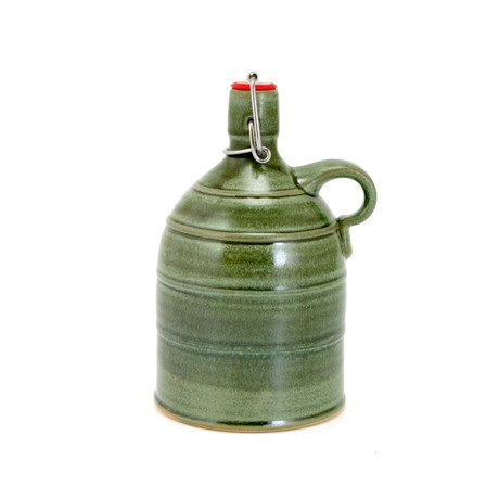 Banded Straight Jug Growler // 32 oz (Cascade Green)