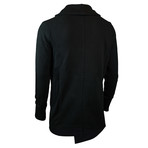 The Hipster Overlap Hoodie // Black (S)