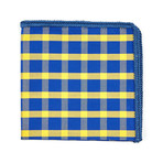 Plaid Sole Pocket Square // Blue + Yellow + Navy