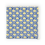 Egyptian Reali Pocket Square // Yellow + Blue + White