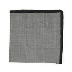 Ebony Netto Pocket Square // Grey + Black