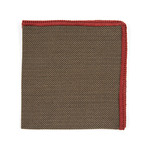 Avena Moca Pocket Square // Brown + Burgundy