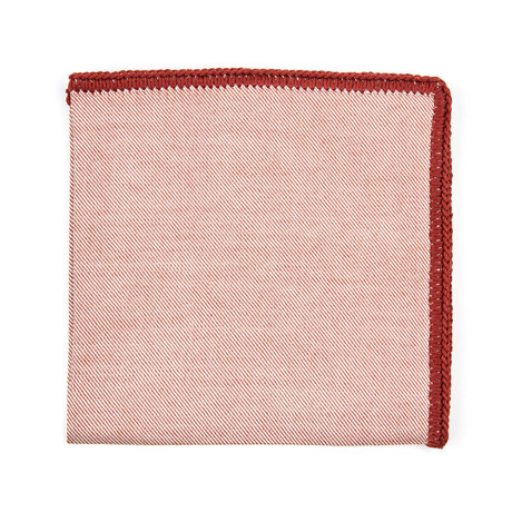 Gallpinii Lucentezza Pocket Square // Crème + Burgundy