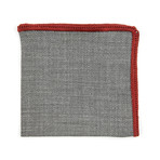 Obsidian Tessere Pocket Square // Grey + Burgundy