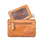 Baseball Stitch Pouch // Tan