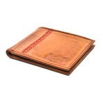 Baseball Stitch Bifold Wallet // Tan