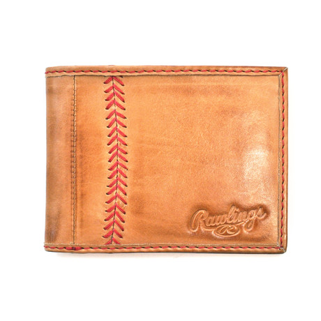 Baseball Stitch Bifold Wallet // Tan