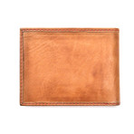 Baseball Stitch Bifold Wallet // Tan