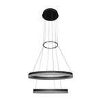 Tania Duo // Low Two Tier Chandelier // Black