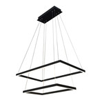 Atria Duo // Two Tier Chandelier // Black