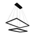 Atria Duo // Two Tier Chandelier // Black