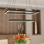 Atria Duo // Two Tier Chandelier // Black