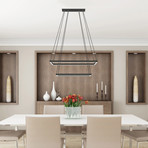 Atria Duo // Two Tier Chandelier // Black