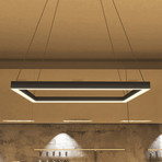 Atria // Square Chandelier // Black