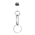 Capella // Triple Ring Pendant // Satin Nickel