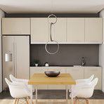 Capella // Triple Ring Pendant // Satin Nickel