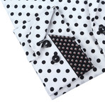 Solid Button-Up // White + Black Dot (2XL)