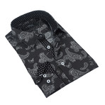 Paisley Button-Up // Black + White (S)