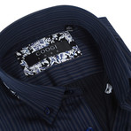 Coogi // Classic Button-Up // Navy Stripe (XL)