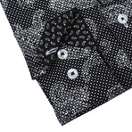 Paisley Button-Up // Black + White (S)