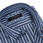 Classic Button-Up // Blue Stripe (3XL)