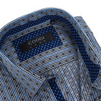 Plaid Button-Up // Black + Blue + Navy (XL)