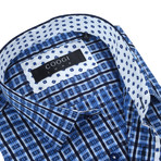 Classic Button-Up // Navy + White (S)