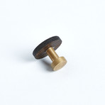 Gold Plated Wenge Wood Cufflinks