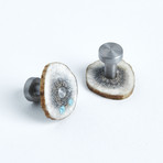 Elk Antler + Turquoise Cufflinks