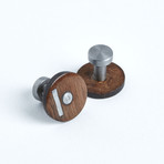 Dark Walnut + Mother Of Pearl Cufflinks