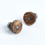 Bethlehem Olive Wood + Patina Copper Cufflinks