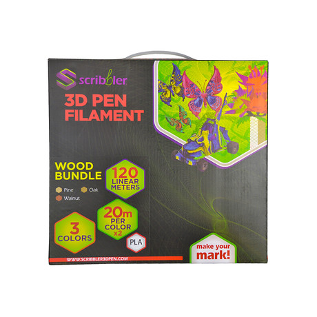 Scribbler 3D Pen Filament Bundle // Wooden Bundle